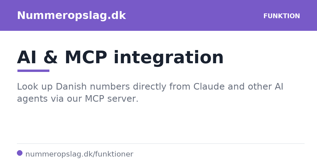 AI & MCP integration