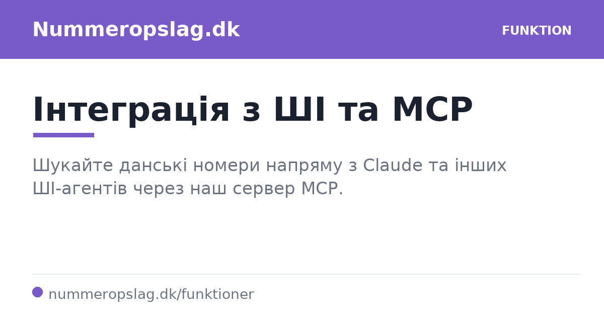 Інтеграція з ШІ та MCP