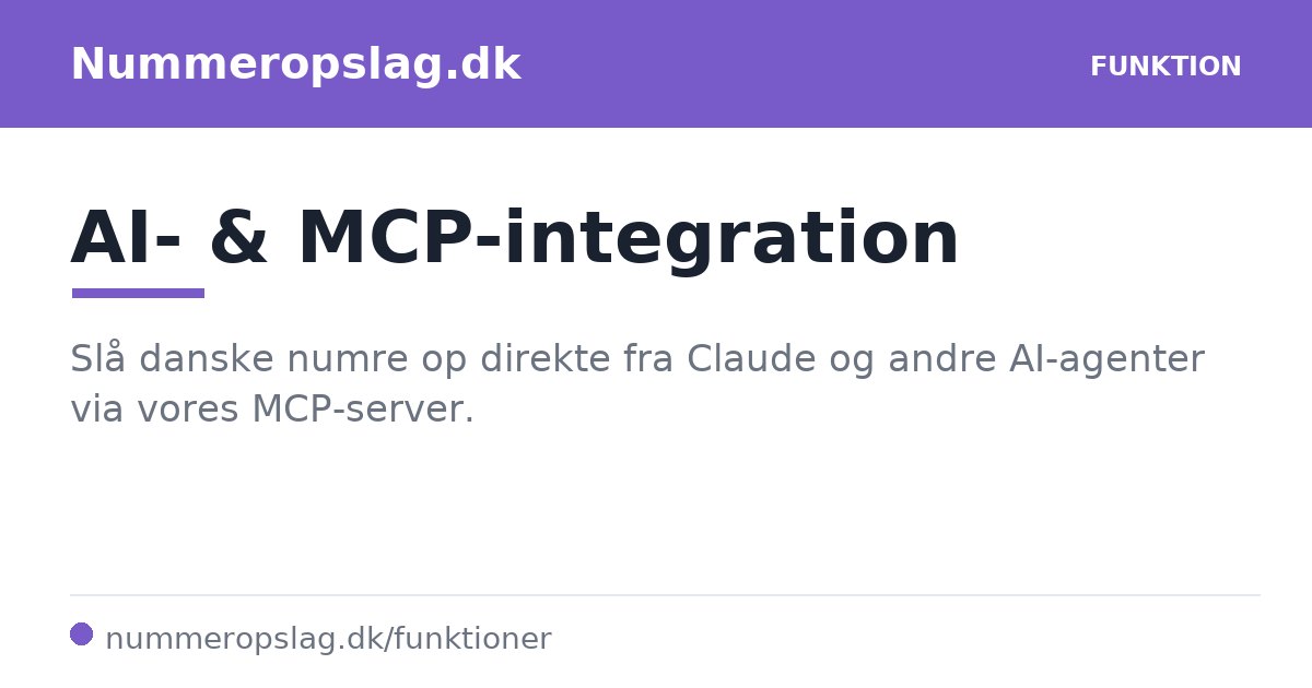 AI- & MCP-integration