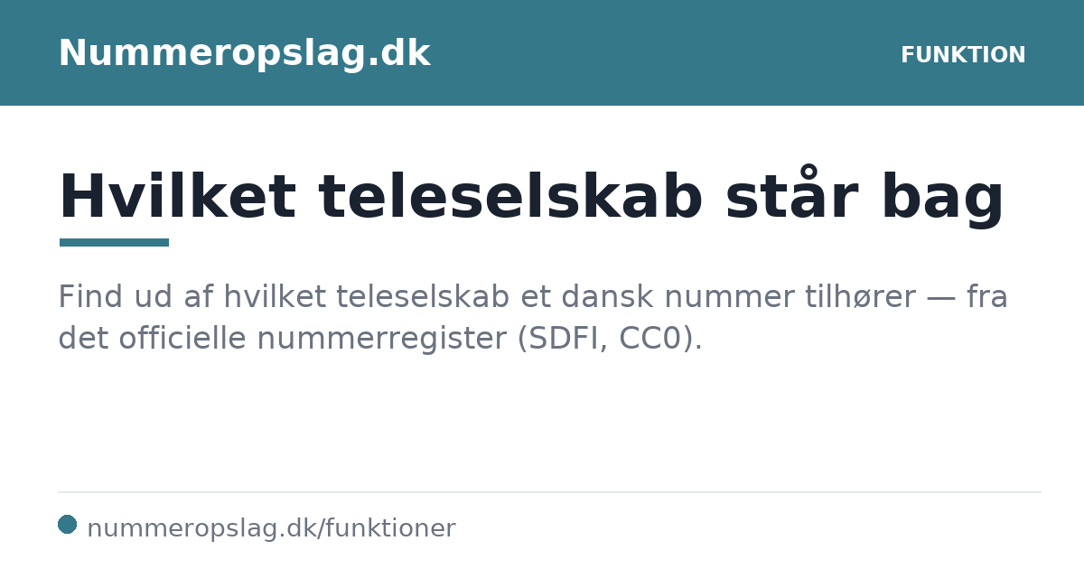 Hvilket teleselskab står bag