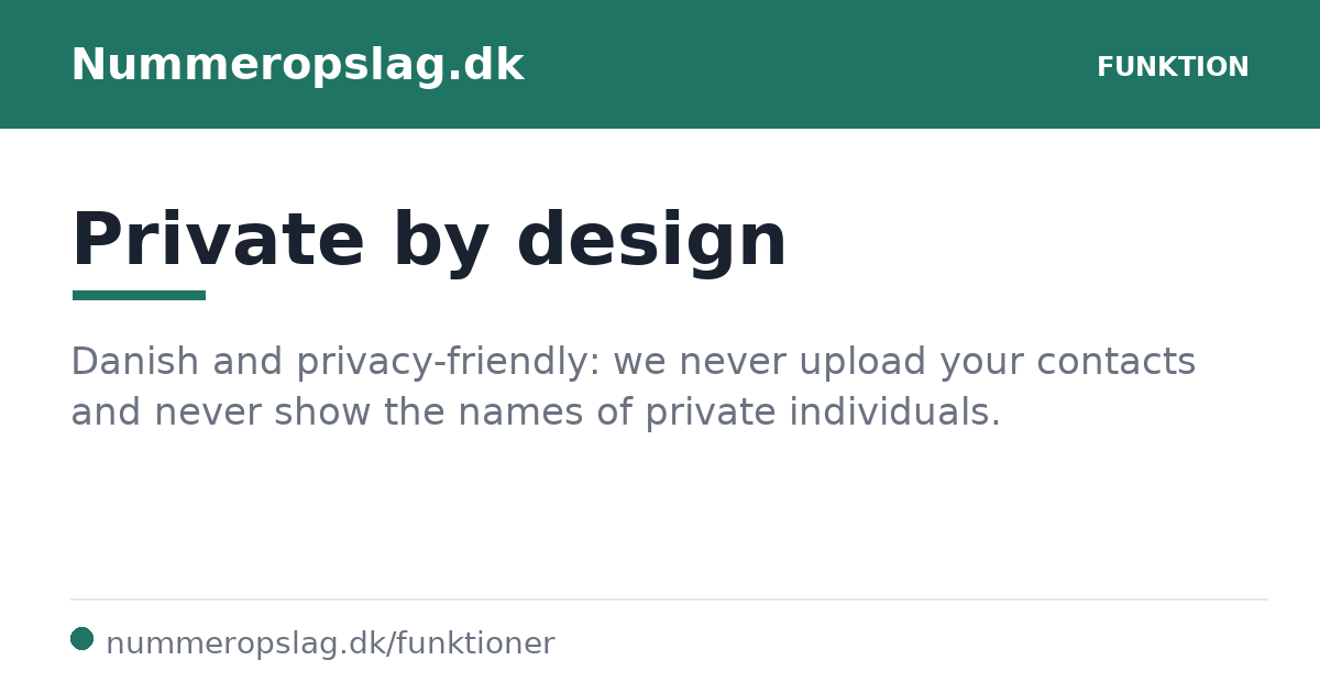 Private by design