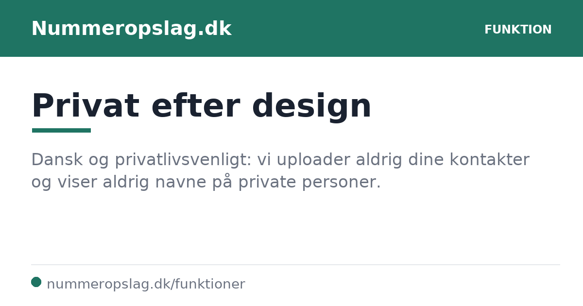 Privat efter design