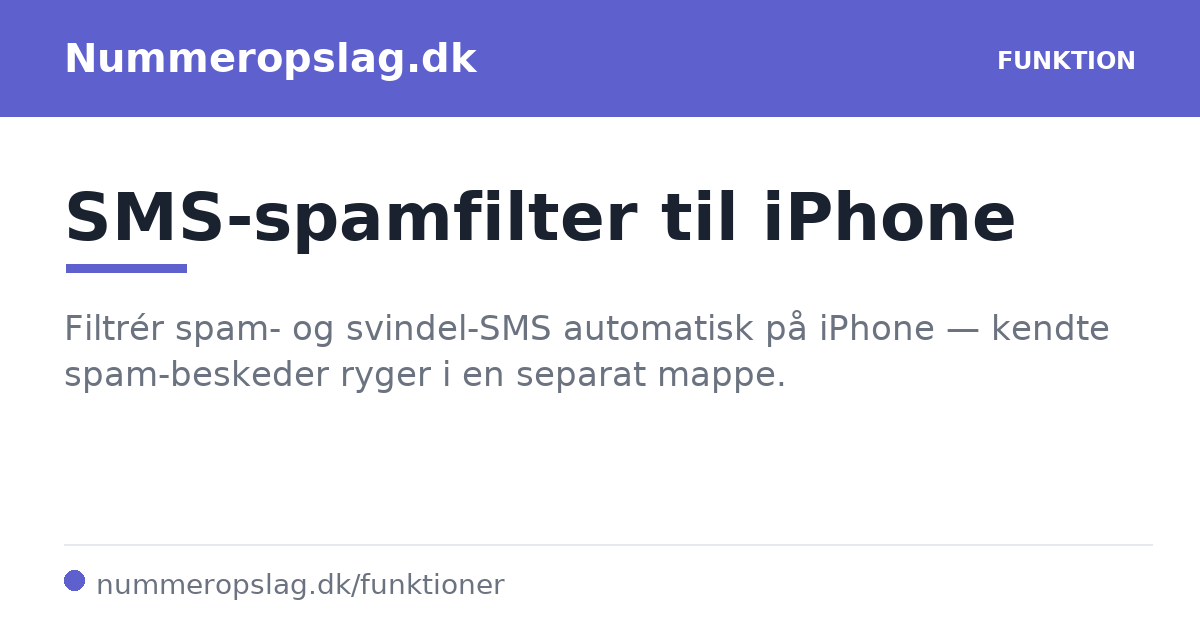 SMS-spamfilter til iPhone