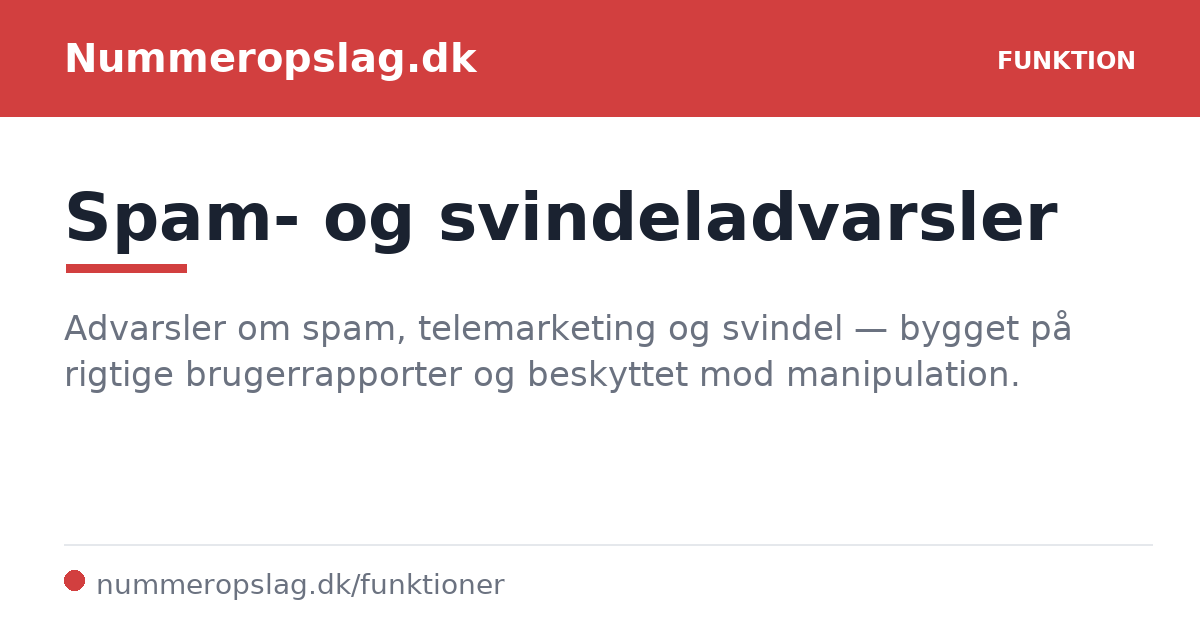 Spam- og svindeladvarsler